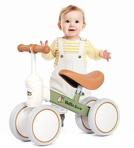 Hello-5ive Baby Balance Bike No Pedal Toddler Ride On Toy Indoor Outdoor Kids Balance Bike for 1,2,3 Year Old Boys Girls Kids Toddlers First Bike, Best Gift