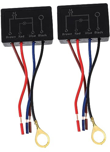 Housoutil 2 Stück Tischlampe Touch-Schalter Dimmer Lichtschalter Dimmer Elektrische Lichtschalter Led-Dimmer Nützlich Tischlampenmodul Lampenreparaturset Abs Schwarzes