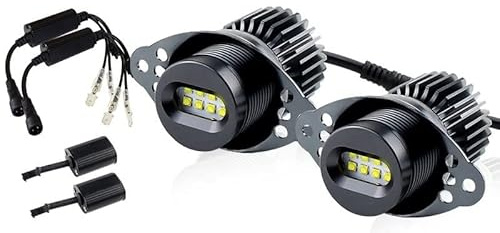 CAFFEN Angel Eye 1 Juego de 80W Angel Eyes Marker Ring Bombilla de luz for BMW E90 E91 318i LCI 09-11 DRL Error Free Car Styling Angel Eyes