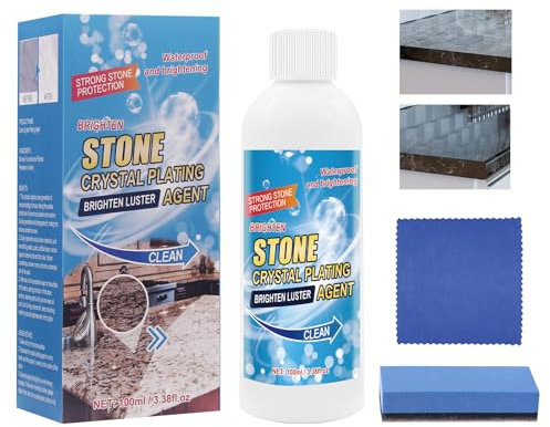 HASAIKA® Limpiador Quitamanchas de Piedra, Piedra Limpiador de mármol, Agente Pulidor de Piedra Cristalina,Agente de Chapado de Cristal de Piedra para Mármol, Azulejos, Granito