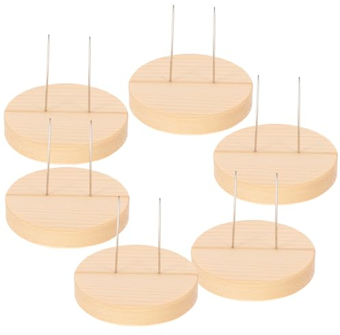 OUNONA 6Er Set Filzpuppenanzeigehalter Mit Holzsockel Puppenständer Für Filztierfiguren Und Diy Bastelprojekte Vielseitiger Displayständer Zur Präsentation Und Heimdekoration