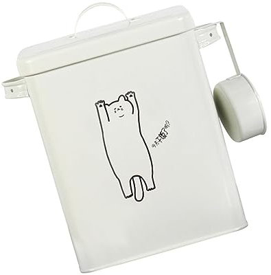 FONDOTIN Pet Food Storage Bucket with Airtight Seal, Metal Dog and Cat Food Container, Moisture-proof Large Capacity Bin for Household Pet Supplies