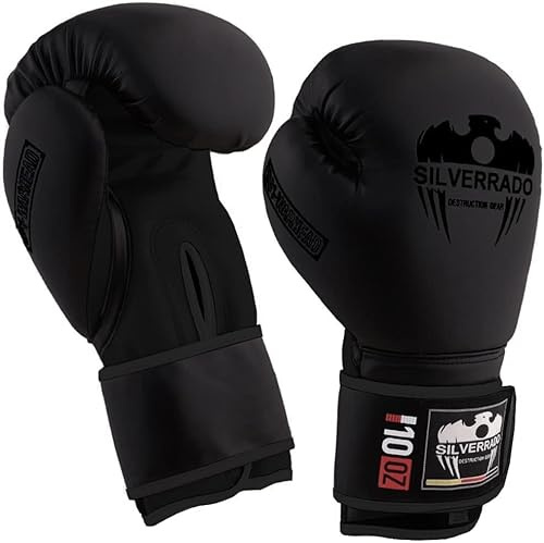 Guantoni da boxe per uomo/donna, bambini, Muay Thai, Sparring, guanti da kickboxing per MMA, allenamento arti marziali e guanti da percussione, 4 6 8 10 12 14 16 oz (nero, 14 oz)