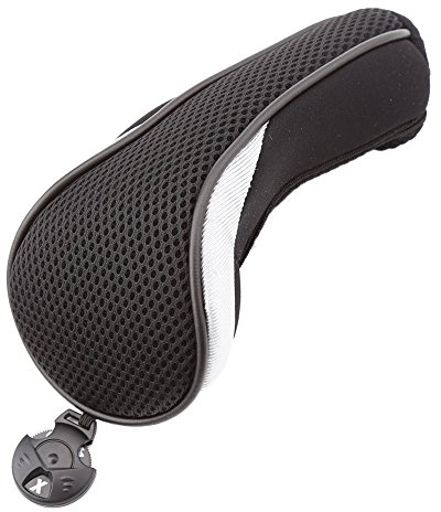 Svart klubbhuvud skydd för förare Fairway Woods huvudskydd, tillbehör huvudskydd set med utbytbara etiketter 3 4 5 7 9 X (svart)