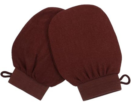 FOMIYES 2pcs Exfoliating Shower Gloves Body Scrubber Mitt for Dead Skin Removal Bathing Gloves