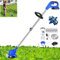 DayPlus Akku-Grasschere ohne Kabel, 300W leichte Gartenschere, elektrischer Teleskop-Busch-/Grasschneider, Rasenkantenschneider mit 1,5Ah Akku, Verstellbarer Schneidkopf, 10000RPM Motor