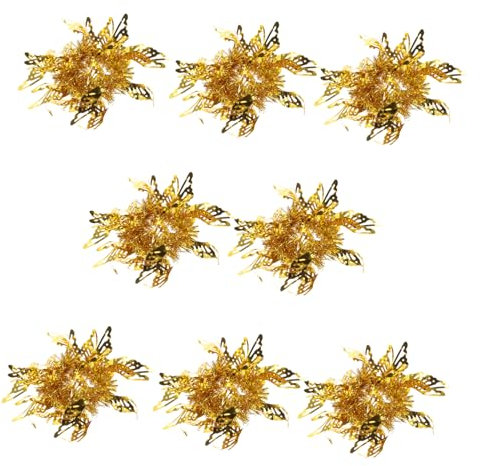 BCOATH 8stücke Cheerleading Pompoms Handblumen Mit Handgelenkband Glänzende Sportaccessoires Für Tanz Sportevents Und Wettbewerbe Kinderfreundliche Cheer-Pompoms Engelsflügel-Design