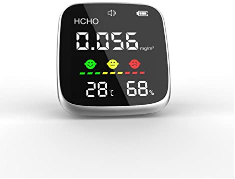 Gasmonitor, Gasleckdetektor, Formaldehyd-Detektor Luftqualitätsdetektor-Desktop-Haushaltsgeruchs-Testinstrument-Dekoration Check-in-Test für Zuhause, Wohnmobil, Kanalisation