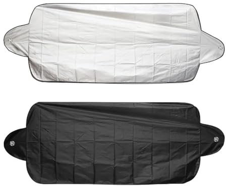 VCLUST Auto Windschutzscheiben Abdeckung 200 * 70 cm Universal Auto Frontscheibe Abdeckung Auto Sonnenschutz Schnee EIS Schutz Abdeckung Winter Sommer Windschutzscheibe Schild Frontscheibenabdeckung