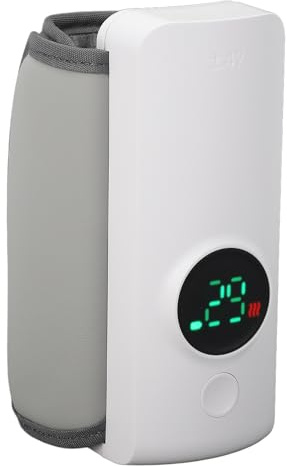 Tragbarer Flaschenwärmer für Reisen, Sofortiges Erhitzen und Langanhaltendes Erwärmen, Milchwärmebehälter für Unterwegs, Batteriebetriebene Milchwärmerhülle mit 6000 MAh