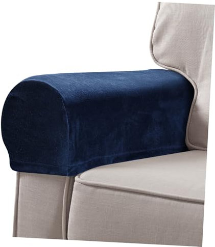 VINTORKY 2stücke Universeller Sofaarmlehnenbezug Elastischer Armlehnen-schoner Aus Weichem Fox Velvet in Marineblau Hautfreundlicher Möbelbezug Langlebiger Schutz Für Couch Und Sessel