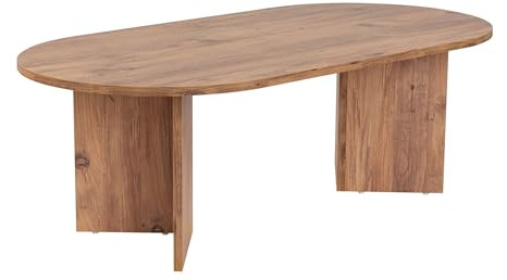 Hanah Home Elegante Mesa de café, Pino atlántico, 119 x 39,8 x 60 cm, 100% melamina, 18 mm de Grosor, Salas y Espacios de Vida Modernos