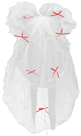 JEWEDECO Bridal Veil Lagiger Schleier Mit Romantischem Perlenbogen Eleganter Haarschmuck Für Bräute Für Hochzeiten Und Fotoshootings Material Verarbeitung