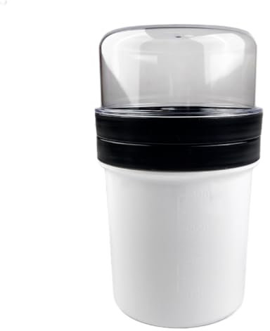 TERRARIDE 2 in1 Tazza Yogurt to Go, Tazza di cereali portatile con Cucchiaio,Overnight Oats Jars, Riutilizzabile Tazza Yogurt e Cereali, Plastica Tazze Cereali per impiegati e Studenti(250ml+450ml)