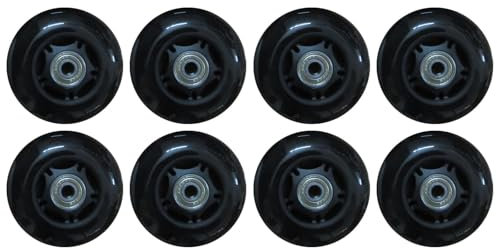 WSDAV Inline Skate Ersatzrollen Outdoor & Indoor 8er Pack Inline Skate Rollen 82A mit Lagern Möbel Rollen Ersatz,70MM