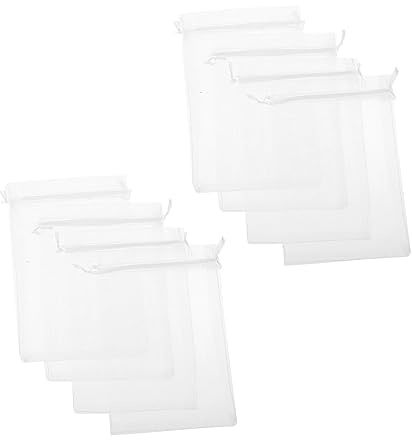 HOMSFOU 100stücke Organzasäckchen mit Kordelzug Einfarbige Geschenktüten Organza-aufbewahrungsbeutel für Süßigkeiten Bonbonbeutel für Hochzeitssüßigkeiten und Mottopartys