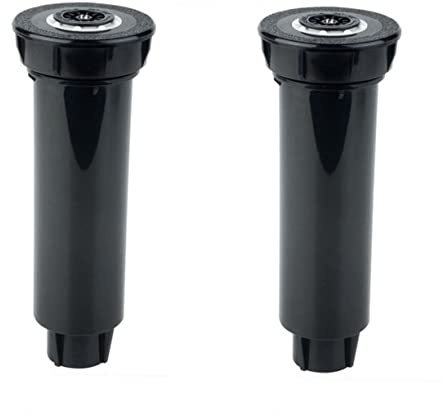 FUTUREORYY 2 pièces Arroseur Escamotable Rétractable Irrigation Automatique pour Pelouse et Jardin Buse Uniforme avec Filtre Intégré Installation Facile Noir