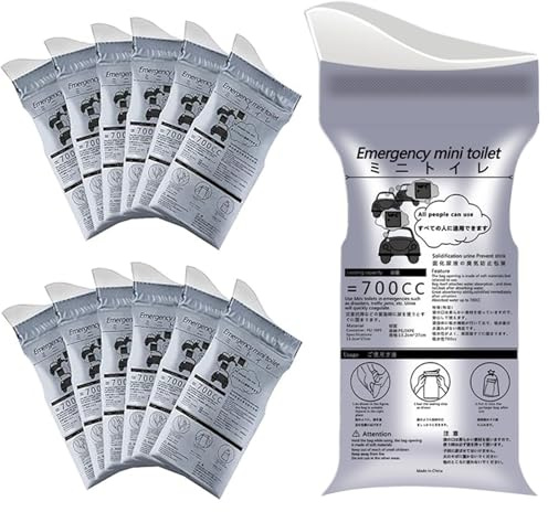 WMDDIAN 12 Disposable Emergency Urine Bags Portable Urine Bags, Suitable for Travel, Camping, Traffic jams, and Other situations — Leak-Proof Urine Bags and Vomit Bags, Suitable for All People