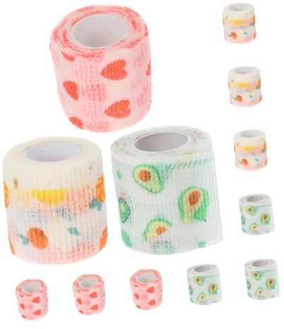 Gogogmee 12 Rollen Teiliges Vet Wrap für Hunde Elastisches Selbsthaftendes Atmungsaktives Wundverband band Flexibel Anpassbar nicht Gewebtes Material Paw Protection und