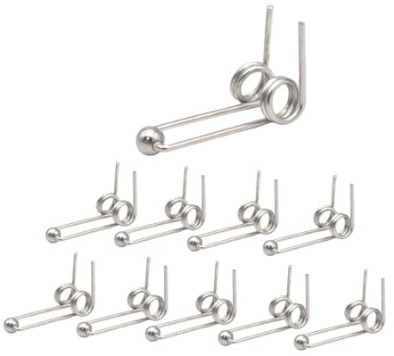 perfk 10 resortes de torsión de doble, alambre metálico inoxidable de 1,2 mm de diámetro, repuesto para rizador eléctrico, 30mm