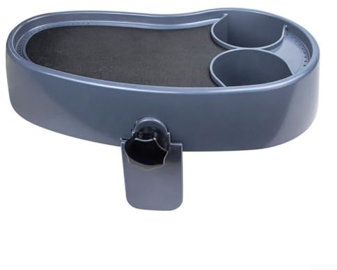 TDCuizent Bandeja de spa ajustable con portavasos, antideslizante, para jacuzzis y piscinas, organizador de baño de plástico ABS grueso con drenaje, se adapta a bordes de 2.2 a 4.8 pulgadas, color