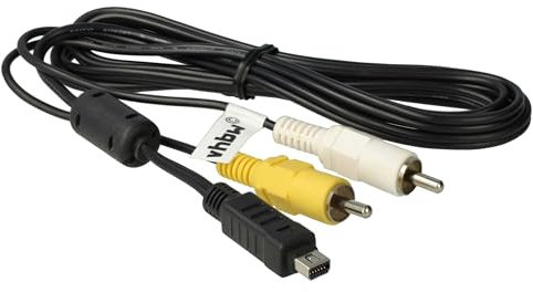 vhbw Audio Video Composite Kabel kompatibel mit Olympus Mini S Digital, FE-5500, Mini Digital, SH-21, SH-25 Kamera, Digitalkamera - AV-Kabel