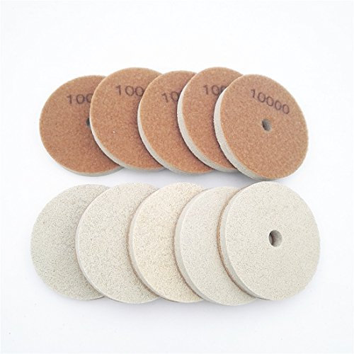 Diatool 10PCS/PK 10,2 cm spugna lucidatura pietra abrasiva per morbido pietra marmo pietra artificiale terrazzo, A6190410x10, G10000