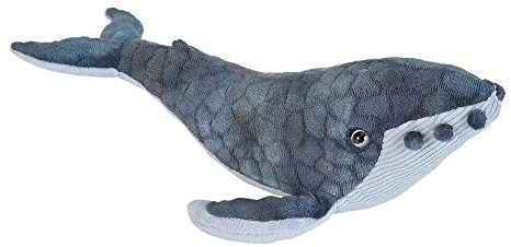 Wild Republic Cuddlekins Mini Baleine À Bosse, Animal en Peluche, 20 cm, Cadeau pour Bébés, Peluche Écologique, Rembourrage Fabriqué à Partir de Bouteilles d’Eau Recyclées