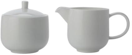 Maxwell & Williams Cashmere Creamer and Sugar Bowl, Fine Bone China, White, 2 Piece Milk Jug and Sugar Pot Set