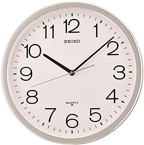 Seiko Klassische nummerierte Wanduhr, Silber