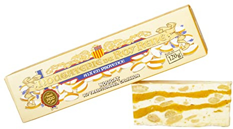 NOUGATERIE DU ROY RENÉ Epicerie Fine - Nougat Blanc au Calisson étui 120g.