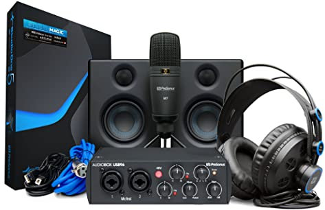 PreSonus AudioBox 96 Studio Ultimate, USB, Audio Interface, Bundle For Recording and Production, with Microphone, Headphones & Software, 25th Anniversary Edition