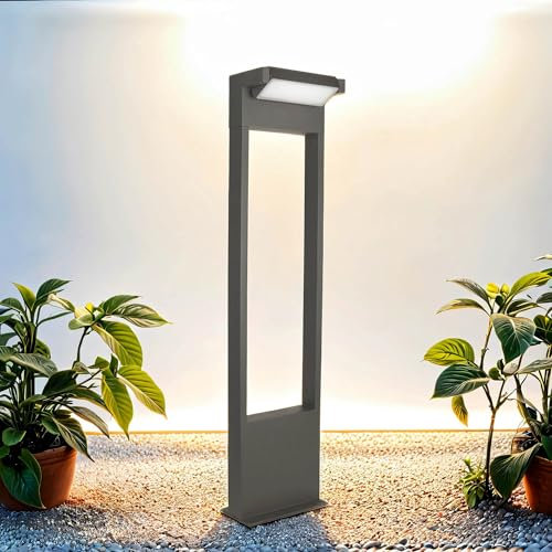 Licht-Erlebnisse LED Stehlampe MOLENVELD Anthrazit Modern 58 cm außen Outdoor Lampe Garten Terrasse Wegbeleuchtung