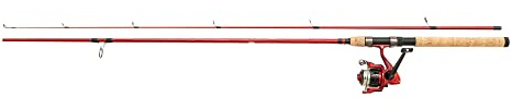 Berkley Cherrywood Spinnruten- und Rollen-Kombi-Set – einsatzbereite Spinnrute komplett mit Trilene-Schnur – Hecht, Barsch, Zander