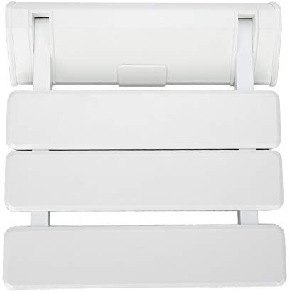 Asiento de ducha abatible, pared blanca Asiento plegable Asiento de ducha plegable Asiento de ducha plegable Asiento de ducha plegable antideslizante Adecuado para sala de spa de hospital domiciliario