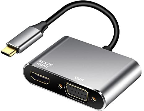 baolongking USB C auf HDMI VGA Adapter, USB Typ C Thunderbolt 3 auf VGA HDMI 4K Konverter für MacBook Pro/Air 2020 2019, iMac, Dell XPS 13/15, Surface Go, Galaxy S20, Chromebook