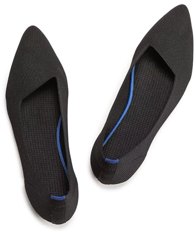 Frank Mully Frauen Spitze Zehe Ballett Flach Strickkleid Schuhe Low Wedge Komfort Slip On Flats Für Frau Klassische Weiche