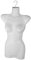 1 torse féminin - 70 cm - Torse femme en plastique - Haut du corps semi-plastique de couleur blanche - Buste mannequin - Body pour femme demi-coque - Forme de buste - Mannequin de vitrine avec crochet