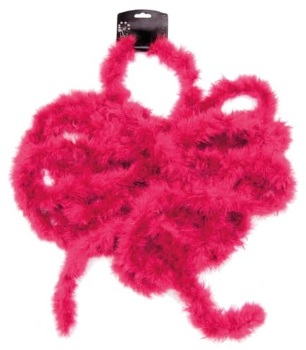 narrenkiste W21050-14 neon-pink Marabu Besatz Federschal länge ca.10 Meter