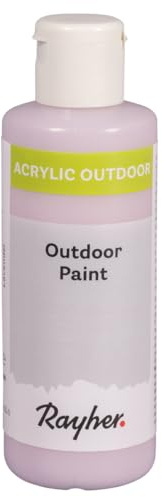 Rayher Outdoor Paint Acrylfarbe, lavendel, Flasche 80 ml, auf Wasserbasis, hochpigmentierte Acrylfarbe, ideal für den Außenbereich, wetterfest, lichtecht, witterungsbeständig, 35070312