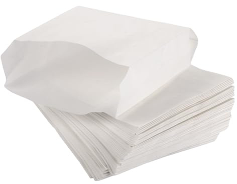 ZOFUN 200 Stück Weiße Papiertüten Klein, 15x19x5cm Geschenktüten aus Papier, Brottütenpapier Frühstücktüten Süßigkeiten Plätzchentüten für DIY Papiertüten, Geschenktüten Papier, Verpackungstüten