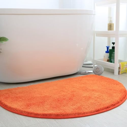 Aevmsor Halbrunde Badematte, rutschfeste Fußmatte, Weicher Badezimmerteppich, Lustig halbrund Duschvorleger, Badewannenmatte Teppich für Wohnzimmer, Schlafzimmer, Heimdekoration