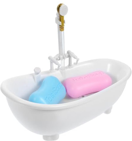 BESTonZON 1satz Miniatur Für Elektrische Miniatur Mit Zubehör Für Kreative Spielszene Und Dekoration Seifen Rosa-blau Für Puppenliebhaber