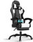 TRIUMPHKEY Gaming Chair for Adults with Footrest, Ergonomic Computer Chair with Massage Lumbar Support, Reclining Backrest, Swivel Office Gamer Chair with Headrest, White