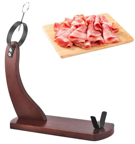 Ham Stand Holder - Wooden Ham Rack for Slicing Spanish Hams - Stable and Kitchen Stand, Non-Slip Ham Stand for Home and Restaurant Ham Carving