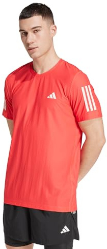 adidas Men's Own The Run Tee, semi Lucid red, M
