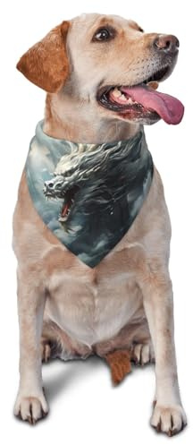 Hundhalsduk, molnvit, drake, triangelhaklapp, hundnäsduk, söta hundtillbehör, hundhalsdukar