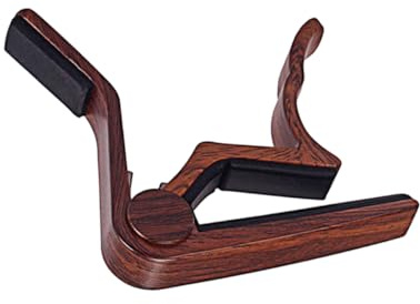 Gitarren Capo K37 aus Aluminiumlegierung in Braun für E-gitarre | Klemmmodell mit Schneller Positionierung, Schützt das Griffbrett, für Anfänger und Erfahrene Spieler, Kompaktes Zubehör