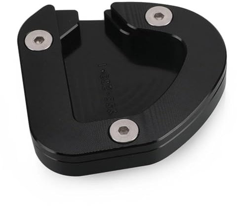 VQLDPX Motorrad-Seitenhalterungspolster, Ständerplatten-Verlängerungspolster Für Suzuki GSF650 GSF650S GSF650 650S Bandit 2007-2012 Ständerpolster Motorradständer Platte Verbreiterung(Schwarz)