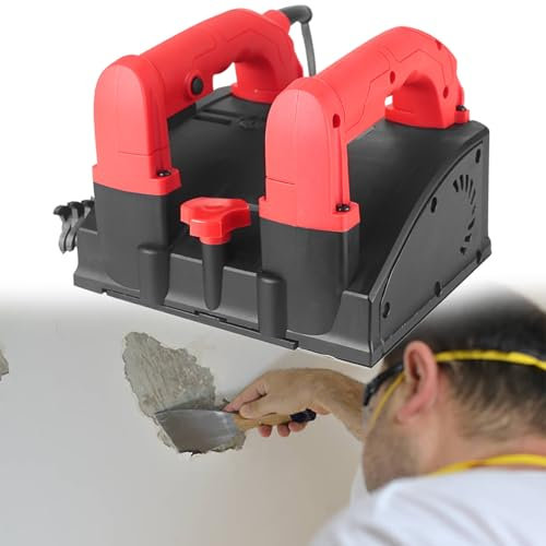 GESAIDES Raboteuse Murale électrique Raboteuse Portative Machine Murale Profondeur de Rabotage 1-4 mm pour Cloisons Sèches et Plâtre avec Aspirateur